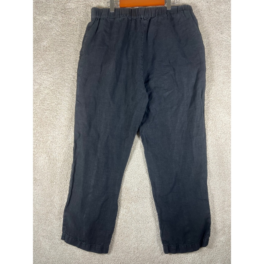 MATE the Label Womens Black Organic Cotton Canvas Pants Dress Clean Elastic L - Picture 8 of 8